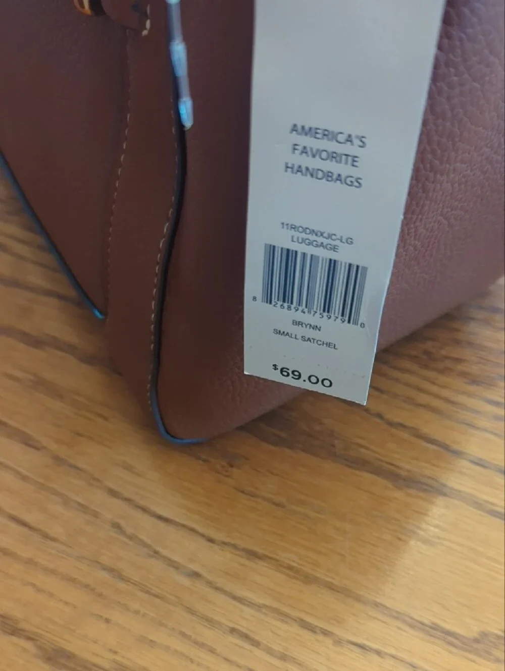 Rosetti Tan/Brown Satchel with Gold Accents